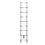 VEVOR teleskopiskās kāpnes 2540 mm no nerūsējošā tērauda, 9 pakāpienu izvelkamas kāpnes ar daudzpakāpju salocīšanas mehānismu, celtspēja 150 kg, neslīdošas kājiņas, vieglas un pārnēsājamas, piemērotas mājai, kemperim un loftam