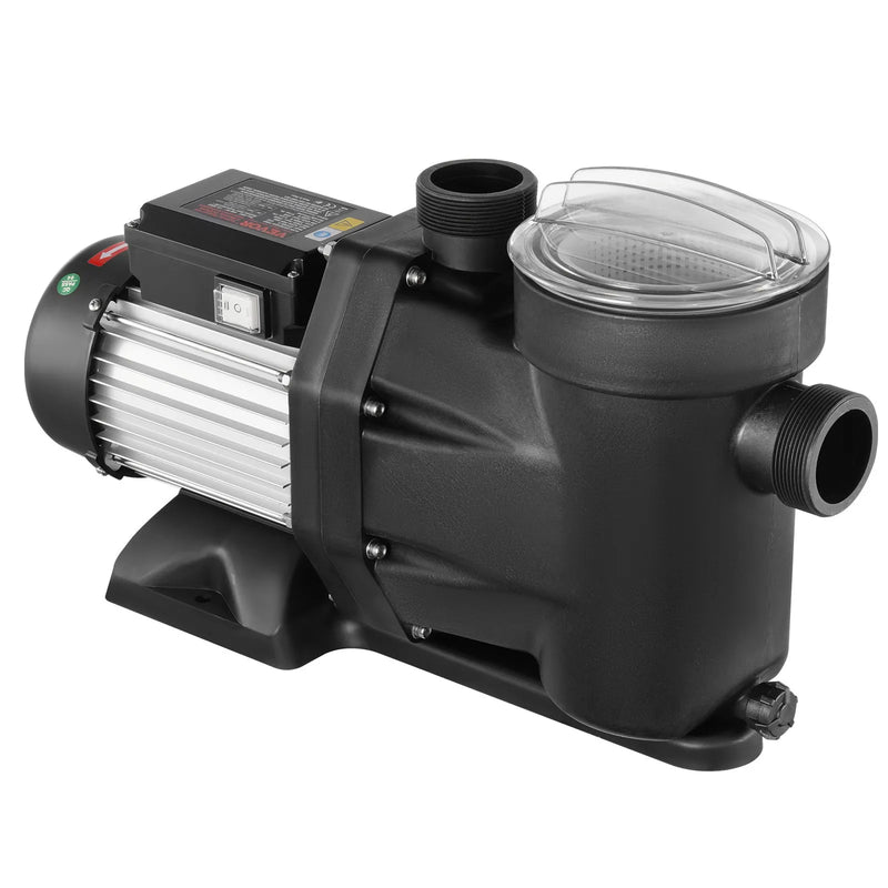 VEVOR virszemes baseina sūknis, 1100 W, 220–240 V, divu ātrumu 1450/2860 apgr./min, maksimālā plūsma 27 800 l/h, energoefektīvs baseina sūknis ar CE sertifikāciju
