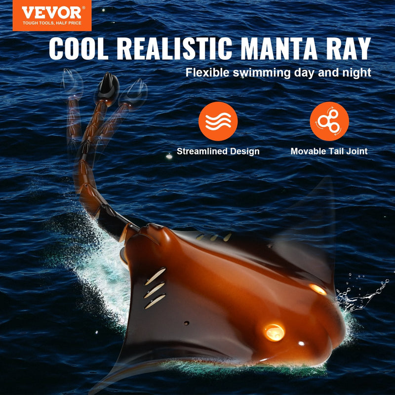 VEVOR 2.4 GHz RC Manta Ray – Tālvadības Laiva ar Augstu Ātrumu, Dāvana Bērniem un Pieaugušajiem