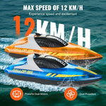 VEVOR 2 gab. RC laiva – 2.4 GHz tālvadības sacīkšu laiva, 12 km/h, bērniem un pieaugušajiem, dāvana