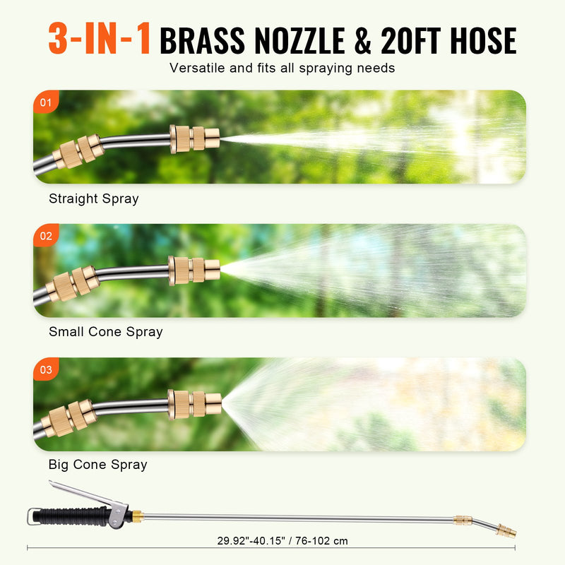 ATV smidzinātājs 60 l ar smidzināšanas stieni un 7,2 l/min plūsmas ātrumu