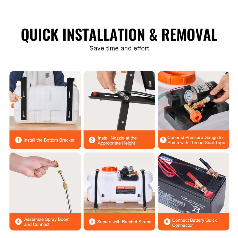 ATV smidzinātājs 60 l ar smidzināšanas stieni un 7,2 l/min plūsmas ātrumu