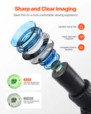 VEVOR binokulārais mikroskops pieaugušajiem, profesionāls saliktais mikroskopa komplekts ar 40–5000× palielinājumu, divslāņu paraugu galdu un diviem okulāru komplektiem, alumīnija sakausējuma korpusu, LED apgaismojumu un tālruņa turētāju