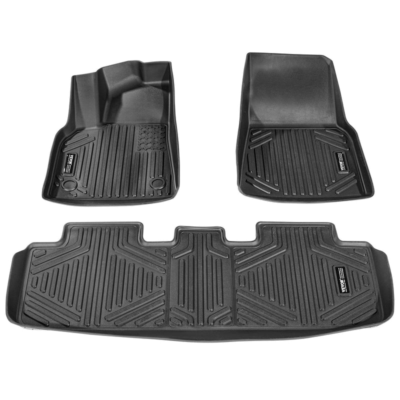 VEVOR automašīnas grīdas paklāji Tesla Model Y (2021–2024), 3 gab., TPE