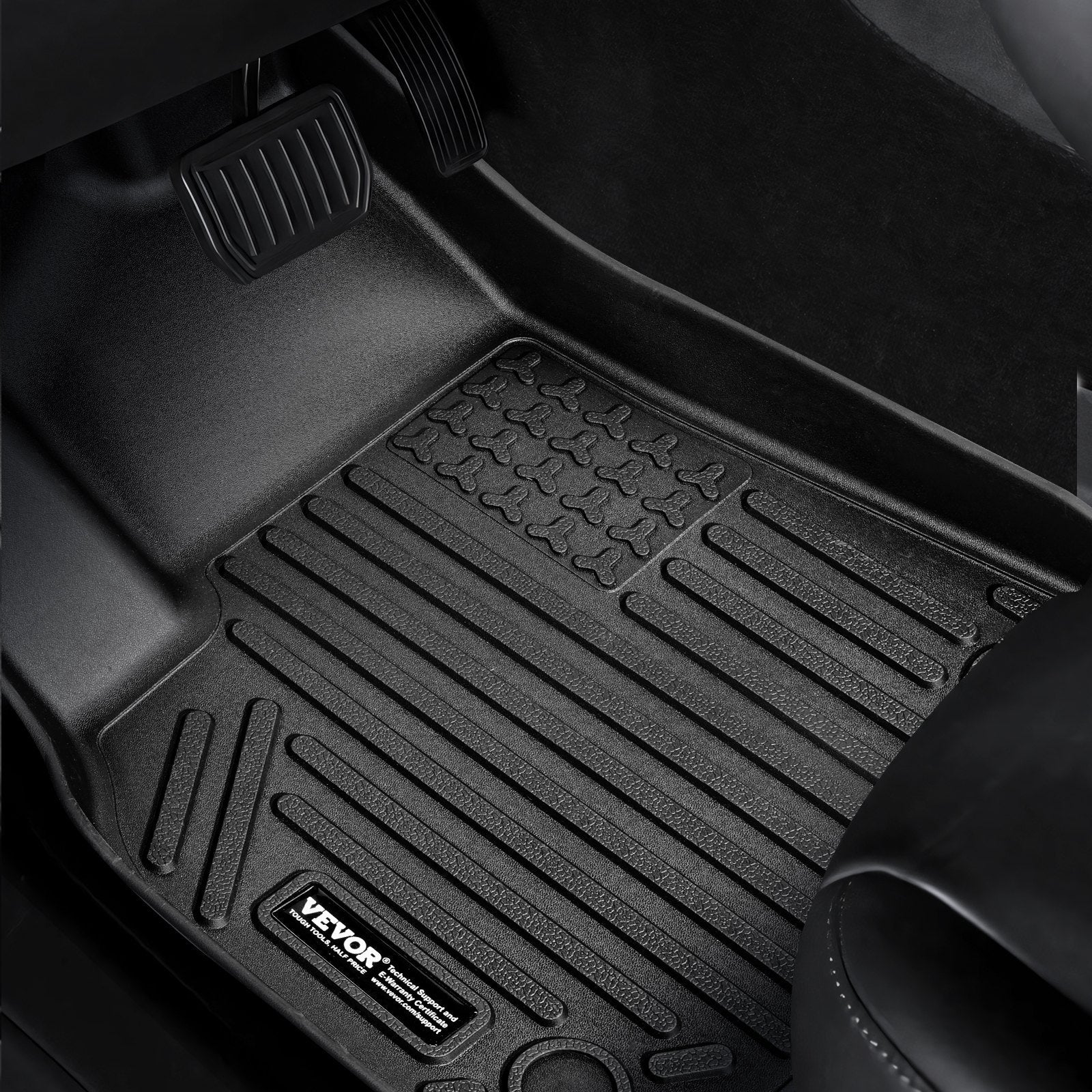 VEVOR automašīnas grīdas paklāji Tesla Model Y (2021–2024), 3 gab., TPE