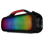 2.0 pārnēsājamais skaļrunis SVEN PS-360, melns, izejas jauda 2 × 12 W (RMS), ūdensizturīgs (IPX5), TWS, Bluetooth, FM, USB, litija akumulators