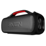 2.0 pārnēsājamais skaļrunis SVEN PS-360, melns, izejas jauda 2 × 12 W (RMS), ūdensizturīgs (IPX5), TWS, Bluetooth, FM, USB, litija akumulators