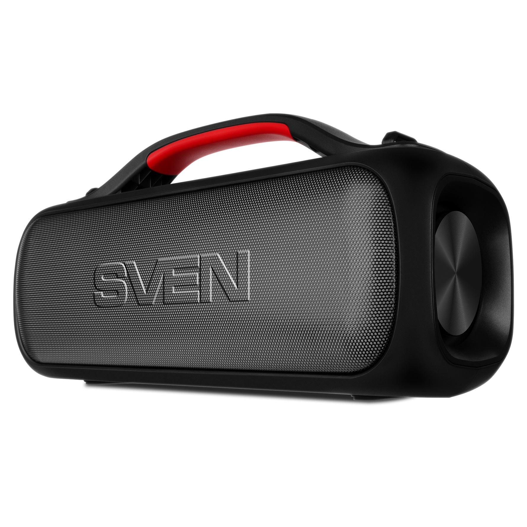 2.0 pārnēsājamais skaļrunis SVEN PS-360, melns, izejas jauda 2 × 12 W (RMS), ūdensizturīgs (IPX5), TWS, Bluetooth, FM, USB, litija akumulators