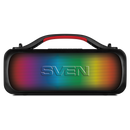 2.0 pārnēsājamais skaļrunis SVEN PS-360, melns, izejas jauda 2 × 12 W (RMS), ūdensizturīgs (IPX5), TWS, Bluetooth, FM, USB, litija akumulators