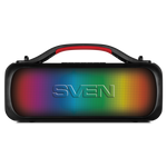 2.0 pārnēsājamais skaļrunis SVEN PS-360, melns, izejas jauda 2 × 12 W (RMS), ūdensizturīgs (IPX5), TWS, Bluetooth, FM, USB, litija akumulators