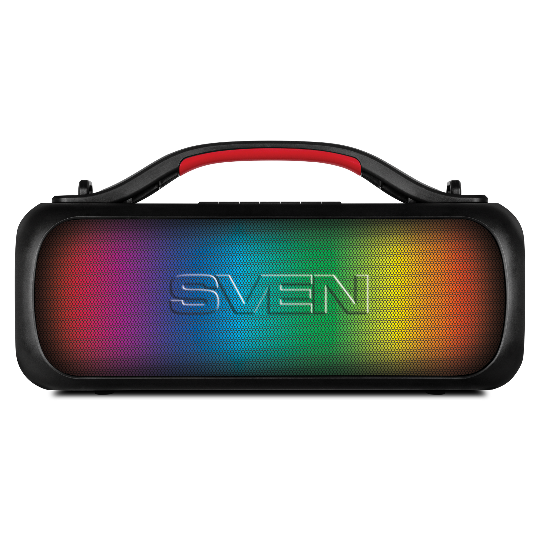 2.0 pārnēsājamais skaļrunis SVEN PS-360, melns, izejas jauda 2 × 12 W (RMS), ūdensizturīgs (IPX5), TWS, Bluetooth, FM, USB, litija akumulators