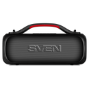 2.0 pārnēsājamais skaļrunis SVEN PS-360, melns, izejas jauda 2 × 12 W (RMS), ūdensizturīgs (IPX5), TWS, Bluetooth, FM, USB, litija akumulators