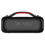 2.0 pārnēsājamais skaļrunis SVEN PS-360, melns, izejas jauda 2 × 12 W (RMS), ūdensizturīgs (IPX5), TWS, Bluetooth, FM, USB, litija akumulators