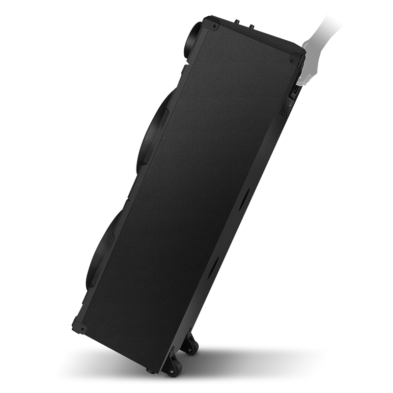 2.0 portatīvā skaļruņu sistēma SVEN PS-1900, melna, 2×500 W (RMS), TWS, Bluetooth, FM, USB, LED displejs, maiņstrāvas barošana