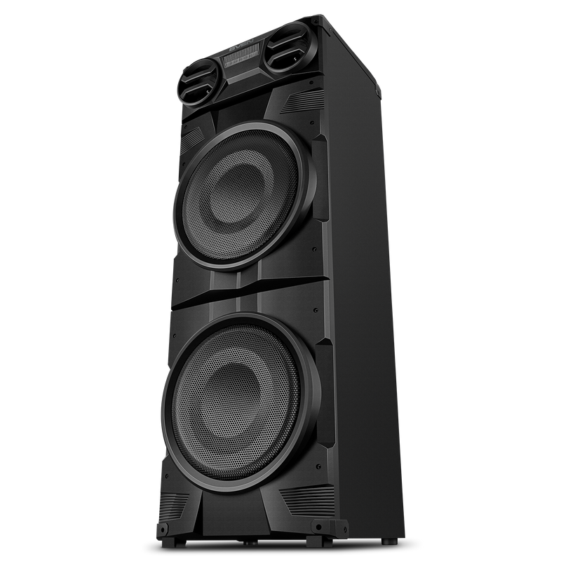 2.0 portatīvā skaļruņu sistēma SVEN PS-1900, melna, 2×500 W (RMS), TWS, Bluetooth, FM, USB, LED displejs, maiņstrāvas barošana