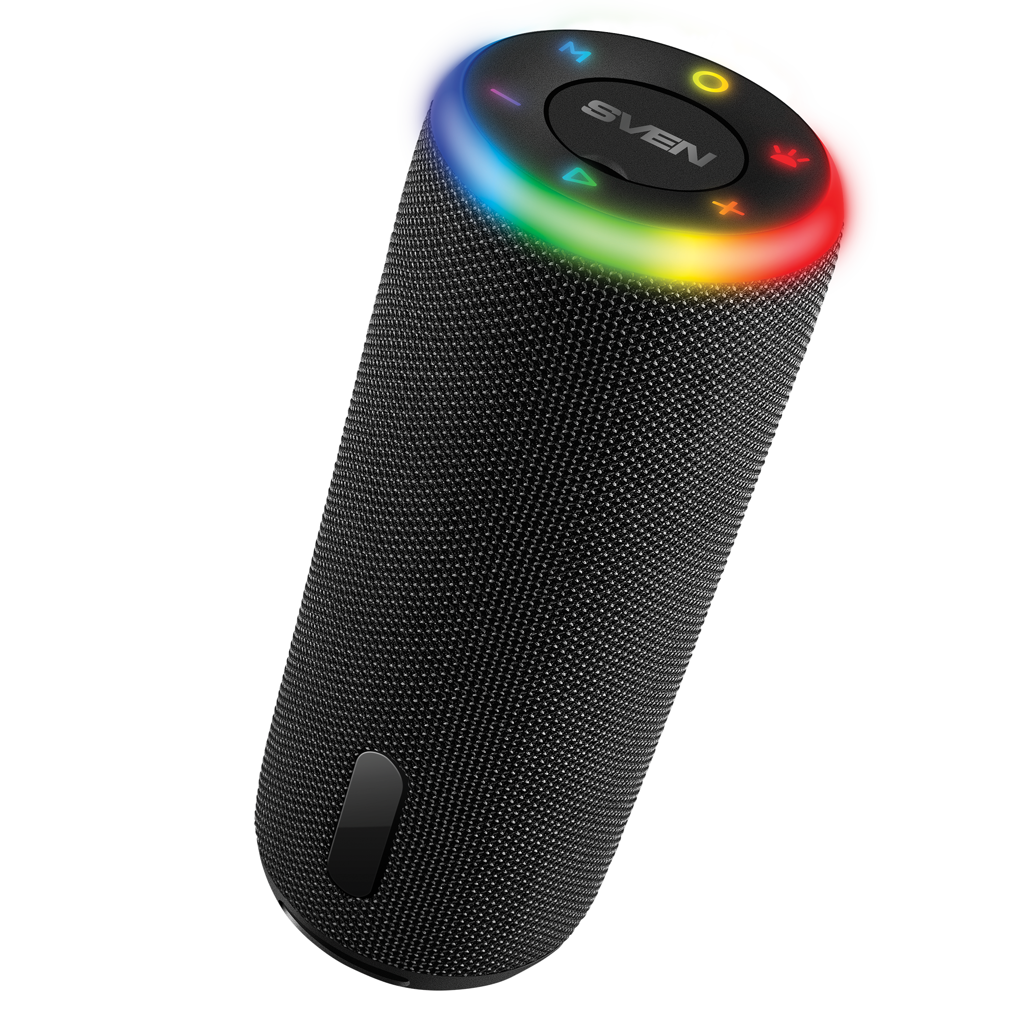 Pārnēsājamais skaļrunis SVEN PS-150, melns, 2×5 W RMS, Bluetooth, TWS, FM, USB, litija akumulators
