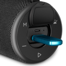 Pārnēsājamais skaļrunis SVEN PS-150, melns, 2×5 W RMS, Bluetooth, TWS, FM, USB, litija akumulators