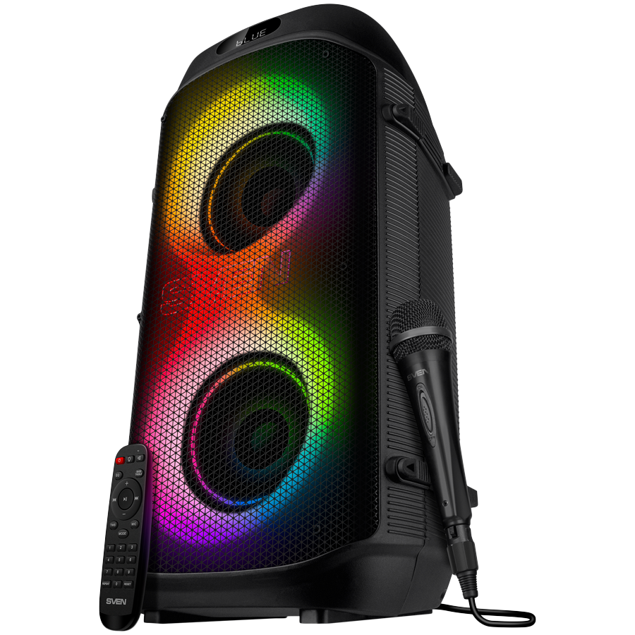 SVEN PS-850, (100W, TWS, Bluetooth, FM, USB, microSD, LED-display, 8000mAh)