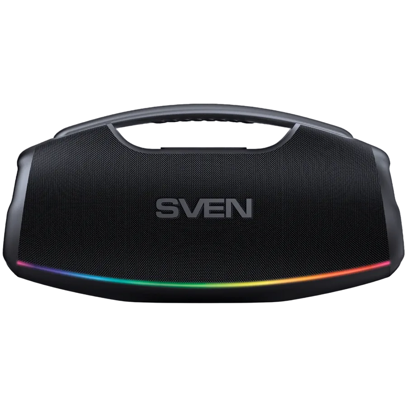 SVEN PS-990 pārnēsājams Bluetooth skaļrunis 180 W ar TWS, RGB apgaismojumu un IPX7 aizsardzību melns