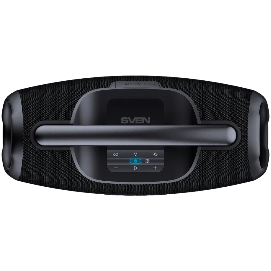 SVEN PS-990 pārnēsājams Bluetooth skaļrunis 180 W ar TWS, RGB apgaismojumu un IPX7 aizsardzību melns