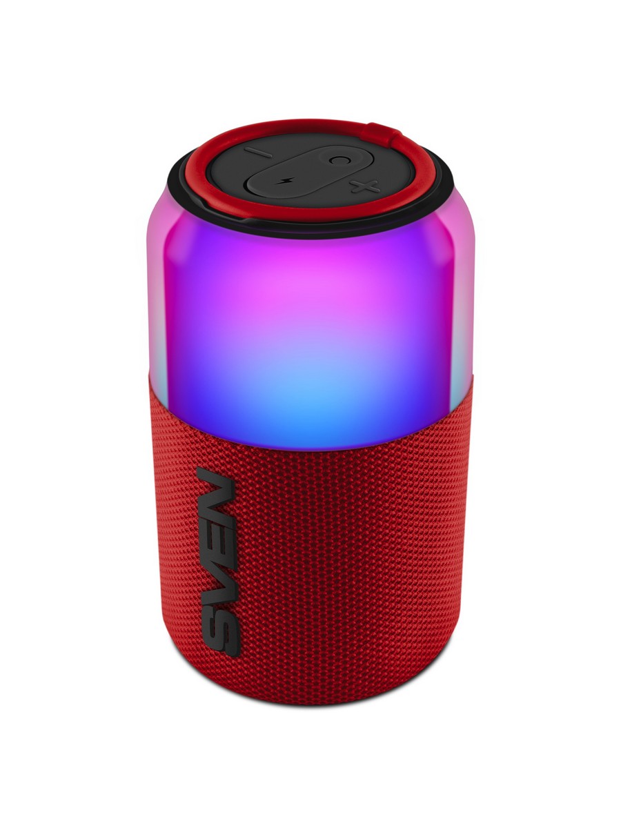 SVEN PS-130 — портативная Bluetooth-колонка мощностью 10 Вт с поддержкой TWS и USB, красного цвета