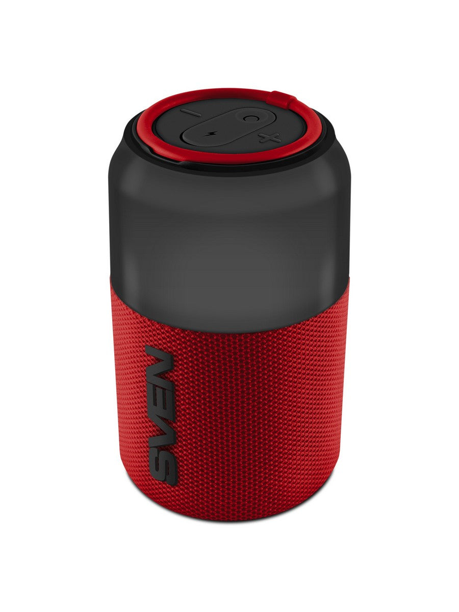 SVEN PS-130 — портативная Bluetooth-колонка мощностью 10 Вт с поддержкой TWS и USB, красного цвета