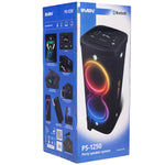 SVEN PS-1250 Party Box Bluetooth skaļrunis 300 W ar TWS, FM, USB, microSD un IPX4 melns