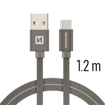 Swissten Textile Universal Quick Charge 3.1 USB-C Data and Charging Cable 1.2m