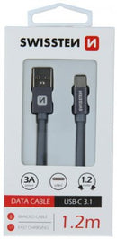 Swissten Textile Universal Quick Charge 3.1 USB-C Data and Charging Cable 1.2m