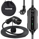 VEVOR portable EV charger, type 2, 13A, 10 m charging cable with EU 2-pin plug, digital display, 3kW, waterproof, (IEC 62196-2) with carrying case, CE