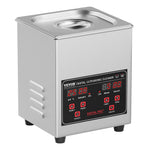 VEVOR ultraskaņas tīrītājs 1,3 l ar sildītāju un taimeri, profesionāls digitāls 40 kHz kavitācijas tīrītājs ar grozu, 50 W, pulksteņiem, brillēm, rotaslietām, zobu kapēm, rūpnieciskām detaļām un instrumentiem