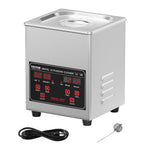 VEVOR ultraskaņas tīrītājs 1,3 l ar sildītāju un taimeri, profesionāls digitāls 40 kHz kavitācijas tīrītājs ar grozu, 50 W, pulksteņiem, brillēm, rotaslietām, zobu kapēm, rūpnieciskām detaļām un instrumentiem