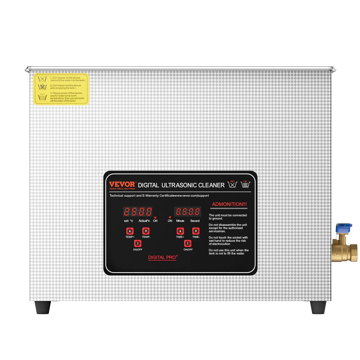 VEVOR 15 l ultraskaņas tīrītājs, profesionāla 360 W tīrīšanas iekārta ar taimeri un sildītāju, 40 kHz digitālais ultraskaņas tīrītājs ar grozu, pulksteņiem, brillēm, rotaslietām, zobu kapēm, rūpnieciskām detaļām un instrumentiem