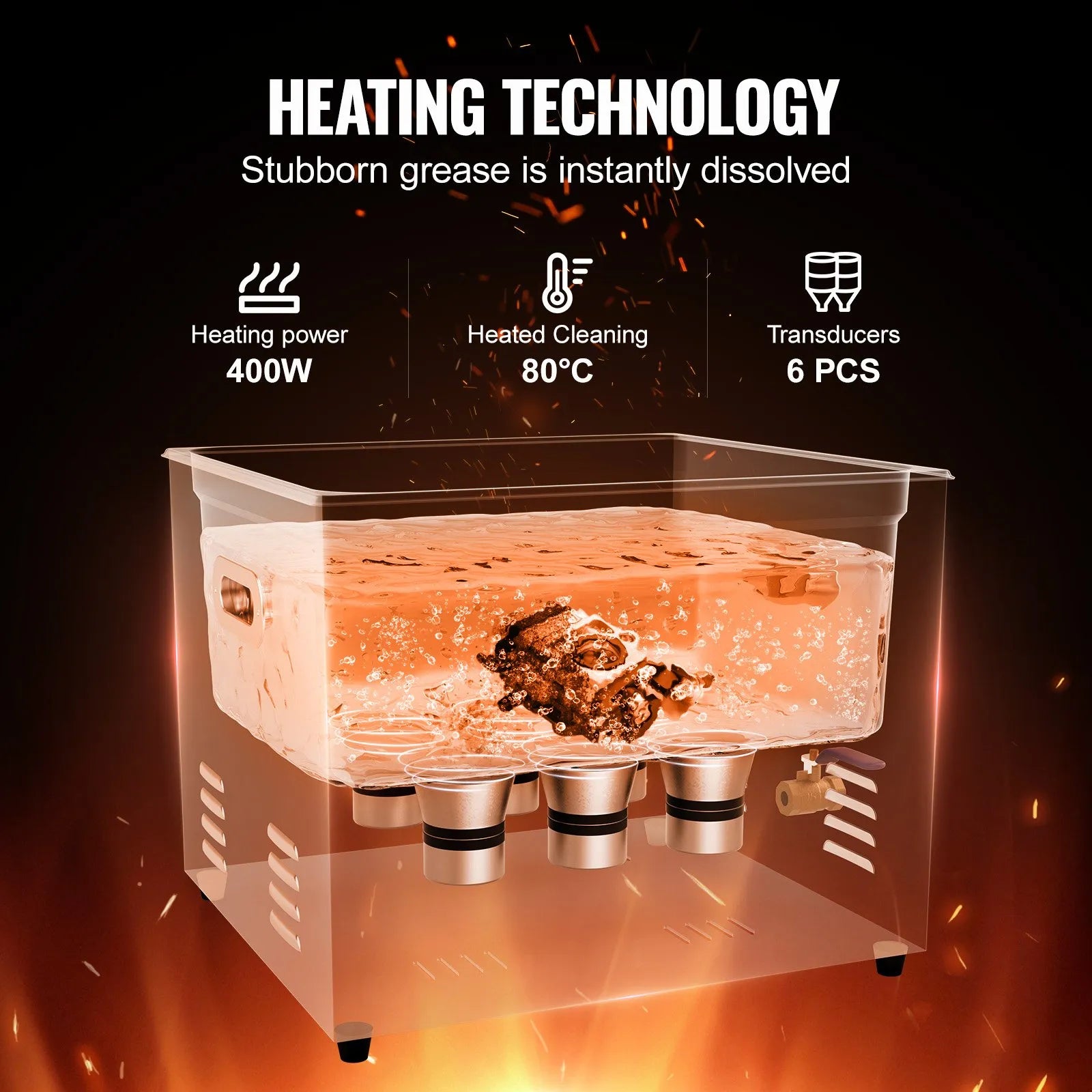 VEVOR 15 l ultraskaņas tīrītājs, profesionāla 360 W tīrīšanas iekārta ar taimeri un sildītāju, 40 kHz digitālais ultraskaņas tīrītājs ar grozu, pulksteņiem, brillēm, rotaslietām, zobu kapēm, rūpnieciskām detaļām un instrumentiem