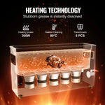 VEVOR 10 l ultraskaņas ierocis tīrītājs, 300 W profesionāla ultraskaņas tīrīšanas iekārta ar taimeri un sildītāju, 40 kHz digitālais ultraskaņas tīrītājs ar grozu ierocim, patronām un militārajiem piederumiem