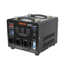 VEVOR sprieguma automātiskais pārveidotājs transformators 6000 VA, 110 V–220 V / 220 V–110 V, ar 3 US un 3 EU ligzdām, LCD displeju un ķēdes aizsardzību