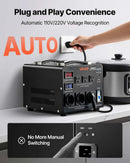 VEVOR sprieguma automātiskais pārveidotājs transformators 6000 VA, 110 V–220 V / 220 V–110 V, ar 3 US un 3 EU ligzdām, LCD displeju un ķēdes aizsardzību