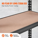 Uzglabāšanas plauktu sistēma, regulējama, 5 līmeņi, melna metāla konstrukcija ar režģa virsmu, 900 kg, 91 × 46 × 183 cm