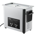 VEVOR 6 l ultraskaņas tīrītājs, profesionāla ultraskaņas tīrīšanas iekārta ar tīrīšanas grozu un digitālo displeju, 120 W nerūsējošā tērauda 40 kHz tīrīšanas iekārta pulksteņu, skuvekļu, juvelierizstrādājumu, monētu un citu priekšmetu tīrīšanai