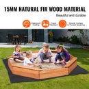 VEVOR koka smilšu kaste ar pārsegu, astoņstūraina smilšu kaste 192 × 192 × 23 cm ar 4 sēdvietām un apakšas oderi, bērnu smilšu kaste lietošanai pagalmā, pludmalē vai parkā, piemērota bērniem no 3 līdz 12 gadiem