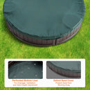 VEVOR smilšu kaste ar pārsegu, ovāla HDPE smilšu kaste 183 × 105,5 × 23 cm ar 4 stūra sēdvietām un apakšas oderi, bērnu smilšu kaste lietošanai pagalmā, pludmalē vai parkā, piemērota bērniem no 3 līdz 12 gadiem, brūnā krāsā