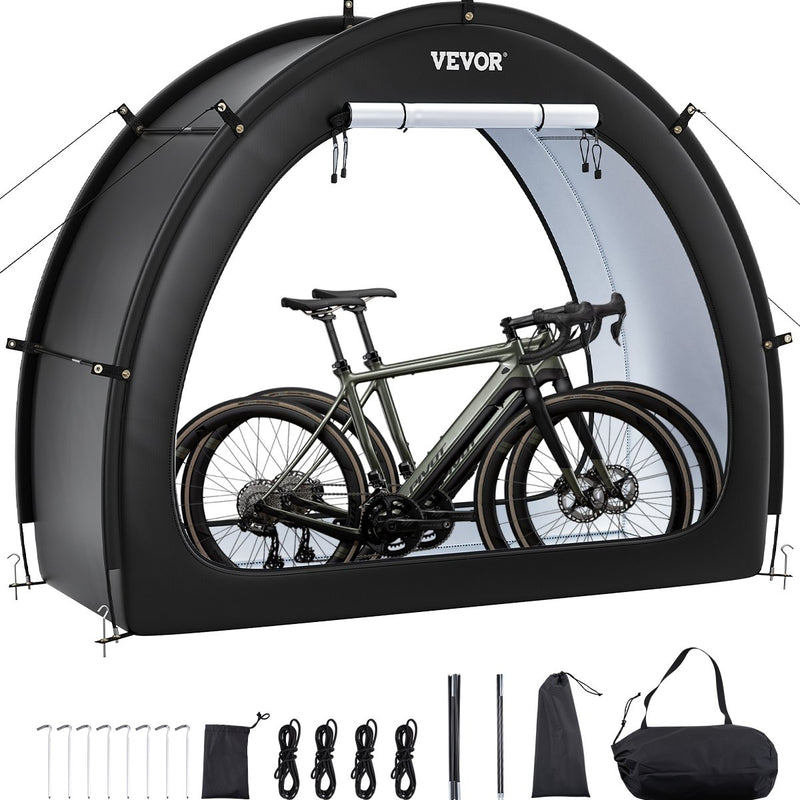 VEVOR outdoor bike storage tent, fan-shaped waterproof bike tent for 1-2 bikes
