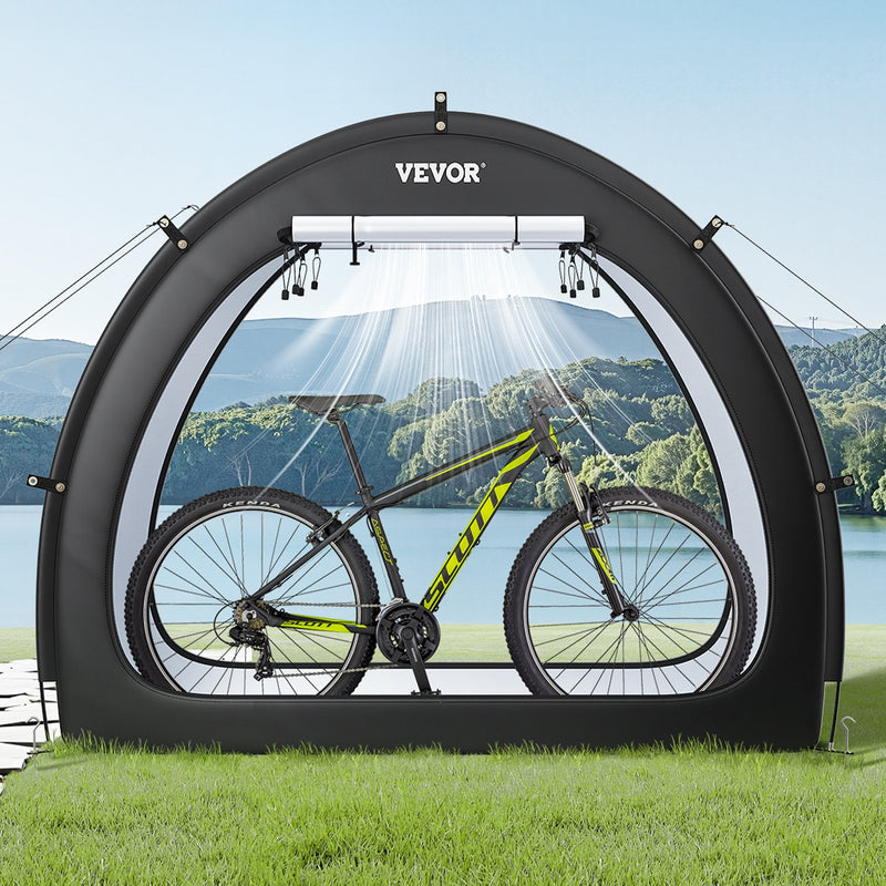 VEVOR outdoor bike storage tent, fan-shaped waterproof bike tent for 1-2 bikes