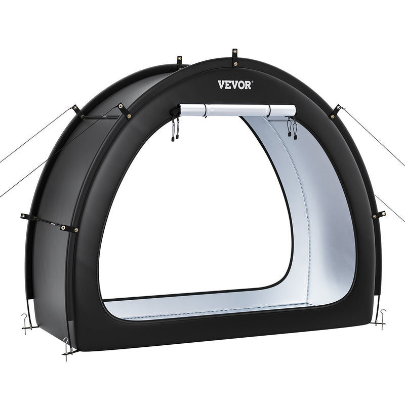 VEVOR outdoor bike storage tent, fan-shaped waterproof bike tent for 1-2 bikes
