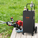 VEVOR 114-liitrine kütusepaak 4 ratta ja manuaalpumbaga - kaasaskantav bensiini- ja diislikonteiner autodele, muruniidukitele, ATV-dele, paatidele - must