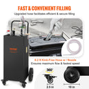 VEVOR Degvielas Kanna ar Manuālo Pārsūknēšanas Sūkni, 132,5 litri, Melna, ar 4 Ritenīšiem