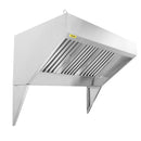 VEVOR komerciālais izplūdes ventilācijas sistēma 2,13 m, 201 nerūsējošais tērauds, ar 3 izņemamiem eļļas filtra tīkliem