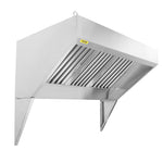 VEVOR komerciālais izplūdes ventilācijas sistēma 2,13 m, 201 nerūsējošais tērauds, ar 3 izņemamiem eļļas filtra tīkliem