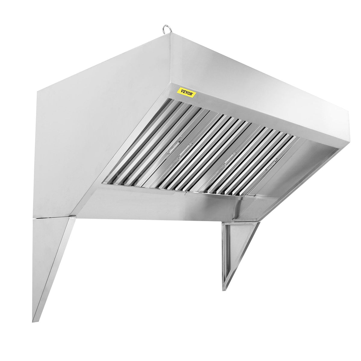 VEVOR komerciālais izplūdes ventilācijas sistēma 2,13 m, 201 nerūsējošais tērauds, ar 3 izņemamiem eļļas filtra tīkliem