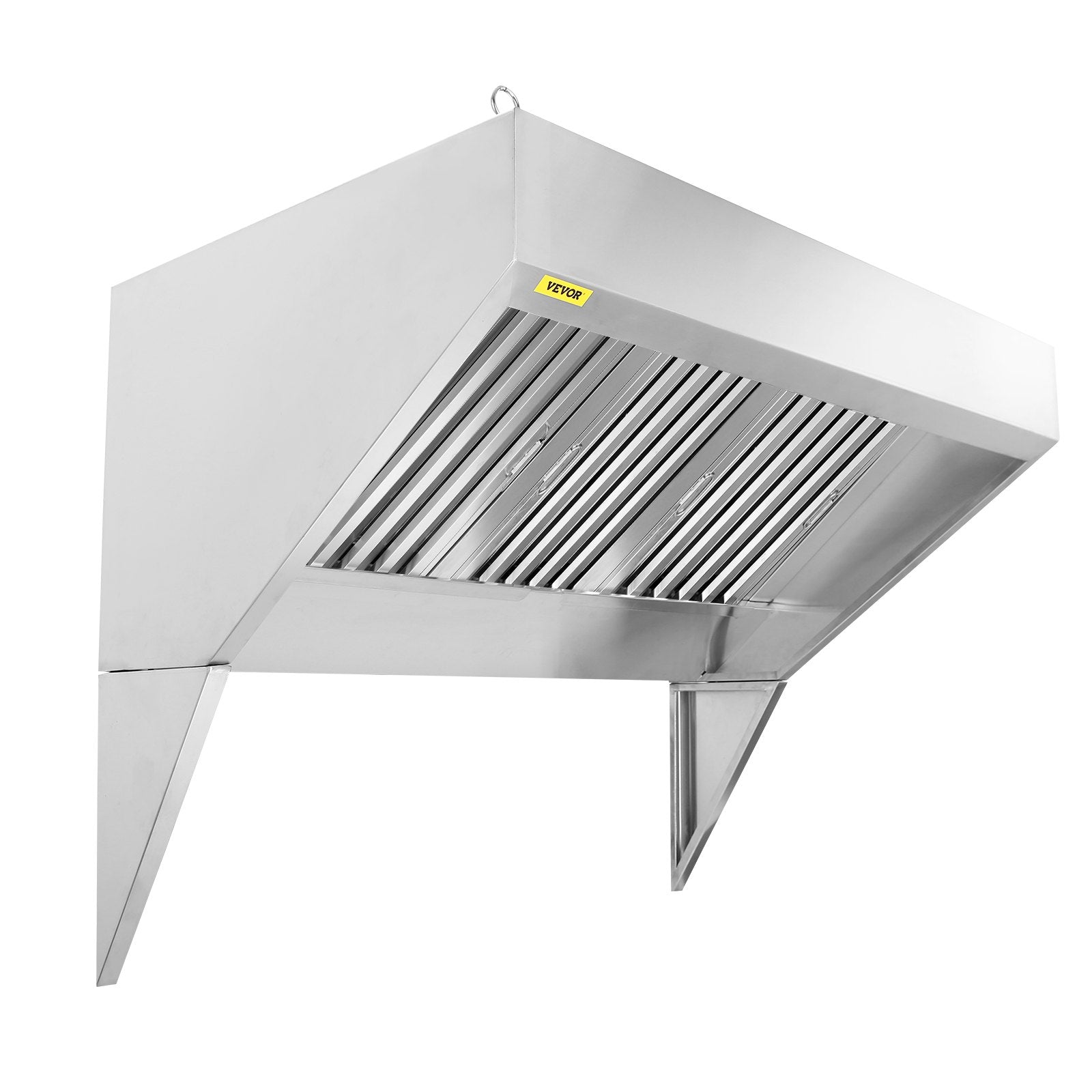 VEVOR komerciālais izplūdes ventilācijas sistēma 2,13 m, 201 nerūsējošais tērauds, ar 3 izņemamiem eļļas filtra tīkliem